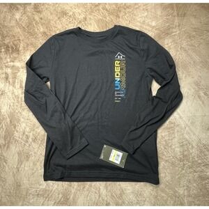 Under Armour Long Sleeve Black T-Shirt In Youth Size M